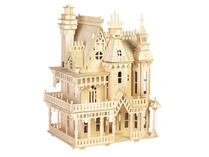 Woodcraft Dřevěné 3D puzzle Velkolepá vila přírodní
