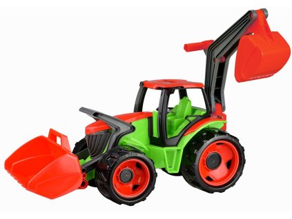 Lena Traktor se lžící a bagrem - zeleno červený