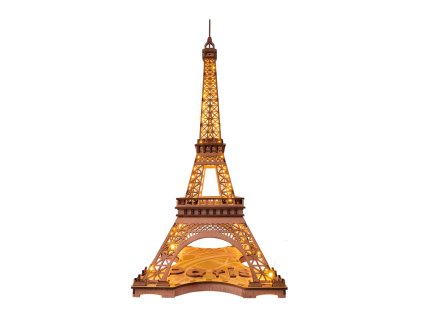 RoboTime 3D dřevěná skládačka Noční Eiffelova věž svítící