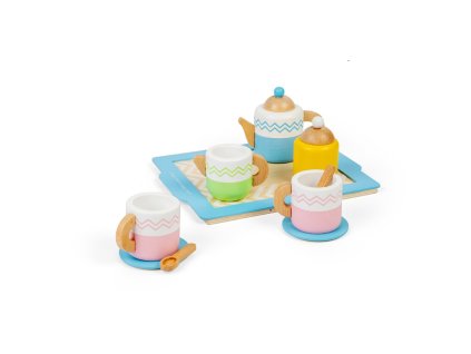 Bigjigs Toys Čajový set s podnosem