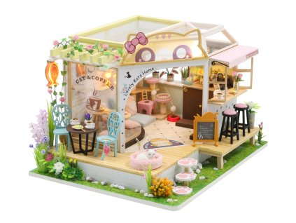 2Kids Toys miniatura domečku Kočičí kavárna se zahrádkou