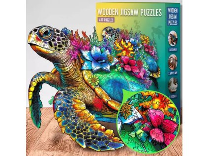 EscapeWelt Dřevěné puzzle Želva 300 dílků