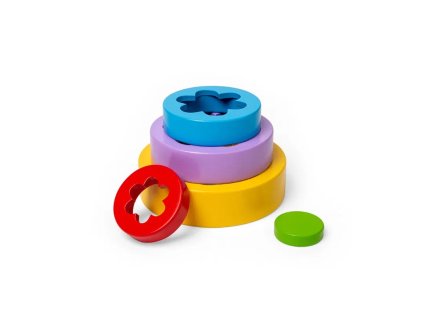 Bigjigs Toys Skládací květinová věž