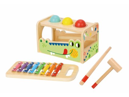 2Kids Toys Zatloukačka a xylofon Krokodýl
