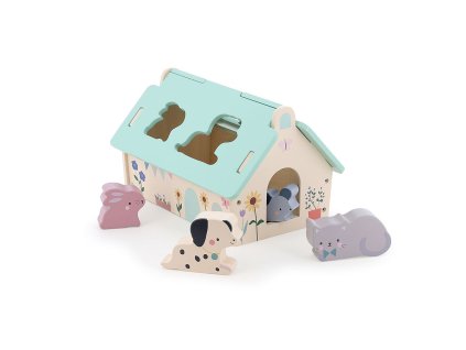 Vilac Dřevěná vkládačka Domeček pro zvířátka Sarah Betz