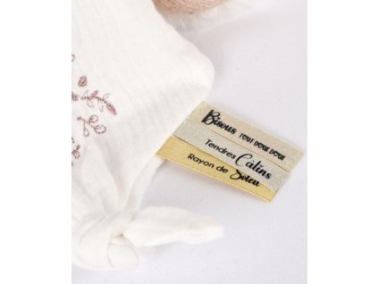 Doudou Dárková sada Plyšový medvídek s dečkou 30 cm růžový