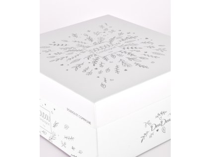 Doudou Dárková sada Plyšový lední medvídek s kroužkem 30 cm šedý