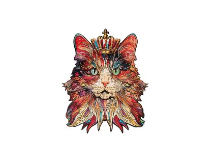 RoboTime Dřevěné puzzle Kočičí král