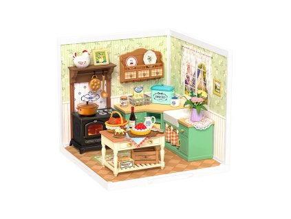 RoboTime 3D dřevěná skládačka Miniatura domečku Farmářská kuchyně
