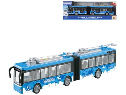 Trolejbus městská hromadná doprava MHD na setrvačník na baterie Světlo Zvuk