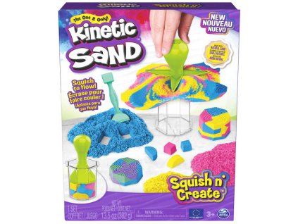 SPIN MASTER Kinetic Sand Kelímková sada magický písek s nástroji a formičkami