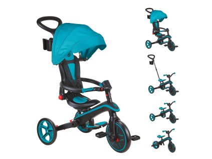 Globber Tříkolka dětská skládací 4v1 - Teal