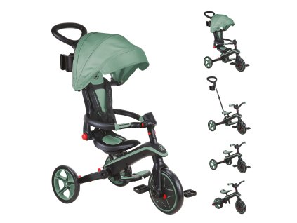 Globber Tříkolka dětská skládací 4v1 - Olive