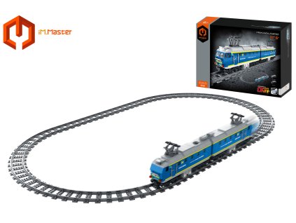 iM.Master Stavebnice vlak modrý 51,5x13x5,2 cm
