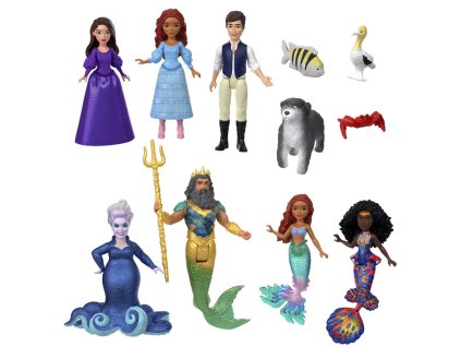 The Little Mermaid sada malých bábik a kamarátov zo zeme a mora