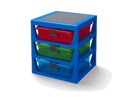 LEGO organizér s tromi zásuvkami - modrá