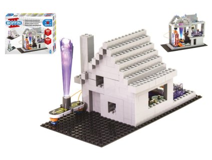 Stavebnice Boffin III + kostky elektronická 20 projektů na baterie 200ks v krabici 39x30x6cm