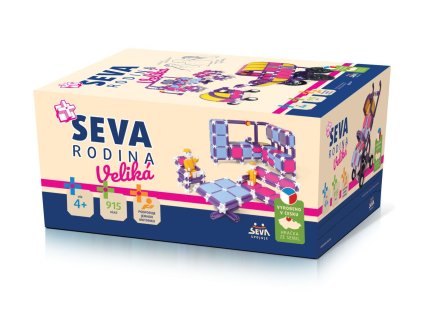 Stavebnice SEVA RODINA Veliká plast 915ks v krabici 27x38x18cm