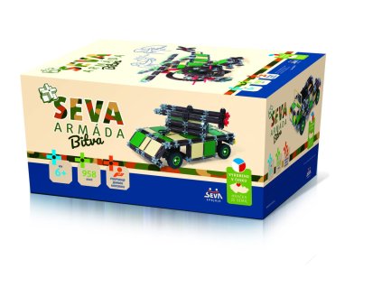 Stavebnice SEVA ARMÁDA Bitva plast 958ks v krabici 27x38x18cm