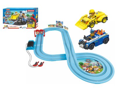 Autodráha Carrera First Paw Patrol/Tlapková Patrola 2,9m plast +2 auta na bat. v krabici 50x30x7cm