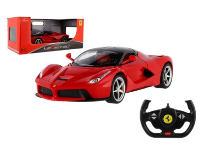 Auto RC Ferrari RASTAR červené plast 32cm 2,4GHz na dálk. ovládání na baterie v krabici 43x19x23cm