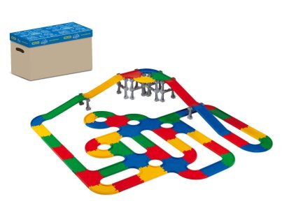 Mosty a silnice 3D plast v krabici 58x39cm