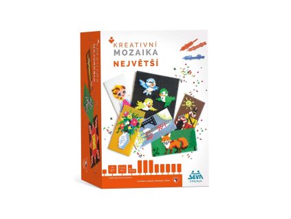 Mozaika SEVA největší plast 2904 dílků v krabici 27x19x19cm