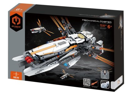 Stavebnice iM.MASTER vesmírná loď s mechanickým pohonem plast 1229 dílků v krabici 40x27x9cm