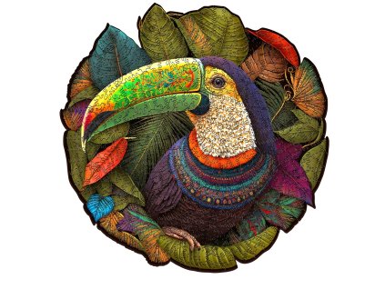 EscapeWelt Dřevěné puzzle Tukan 500 dílků