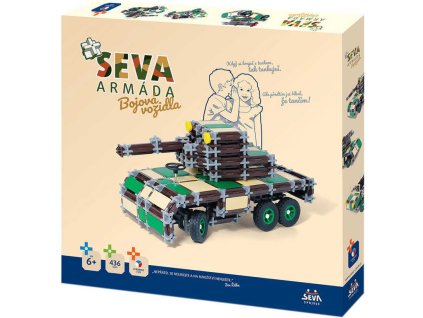 SEVA Armáda Bojová vozidla STAVEBNICE 436 dílků v krabici