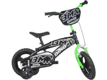 ACRA Kolo DINO BIKES BMX 12" chlapecké černé balanční kolečka CSK5125