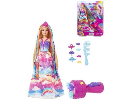 MATTEL BRB Panenka Barbie princezna s barevnými vlasy s nástrojem a doplňky