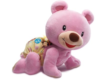 VTECH Medvídek lezoucí baby růžový interaktivní na baterie Světlo Zvuk
