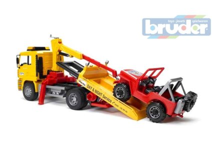 BRUDER 02750 (2750) Nákladní auto MAN odtahový vůz + Jeep