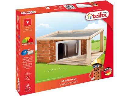 TEIFOC Zahradní domek 135 dílků pálené cihličky s maltou 5220 STAVEBNICE