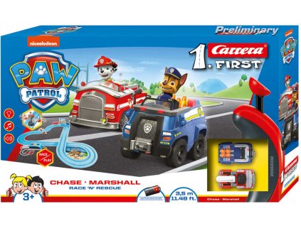 CARRERA First autodráha Tlapková Patrola 3,5m na baterie Světlo Zvuk