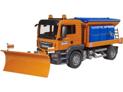 BRUDER 03785 Auto MAN TGS Odklízecí vozidlo sypač s radlicí model 1:16 plast