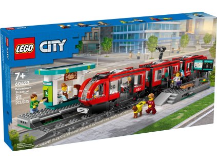 LEGO CITY Tramvaj a zastávka v centru města 60423 STAVEBNICE