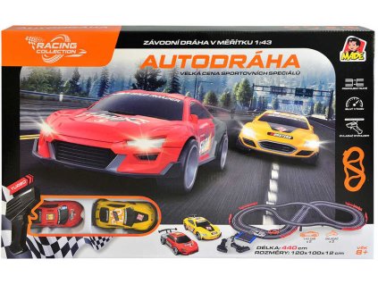 Autodráha Racing Collection 4,4m 2 sportovní auta na adaptér / na baterie Světlo