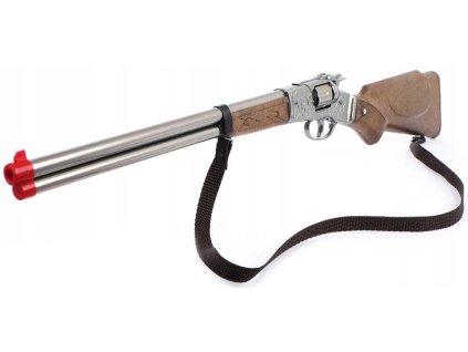 Puška Gonher dětská kovbojská stříbrná 62cm 8 ran kapslovka kovová