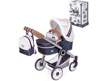 DECUEVAS Kočárek TOP Collection 2020 skládací 3v1 s batůžkem pro panenku