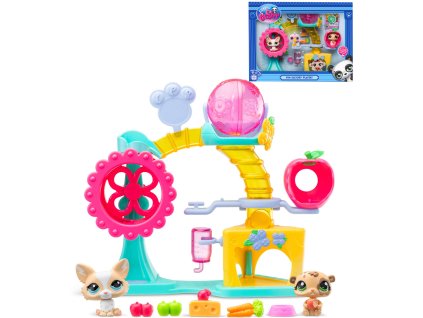 HASBRO LPS Littlest Pet Shop Továrna na zábavu set 2 zvířátka s doplňky