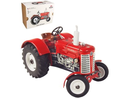 KOVAP Traktor Zetor 50 Super model 1:25 červený plechový na klíček kov 0385