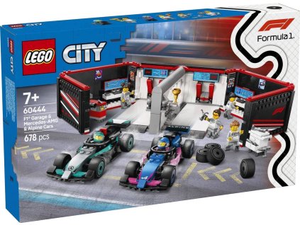 LEGO CITY Garáž F1 s vozy Mercedes-AMG a Alpine 60444 STAVEBNICE