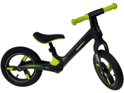 Odrážedlo Černé dětské odstrkovadlo 12" nastavitelný sedák