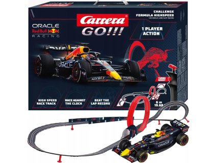 CARRERA Autodráha GO!!! F1 Challenger 6m 203x75cm 1 dráha na trafo