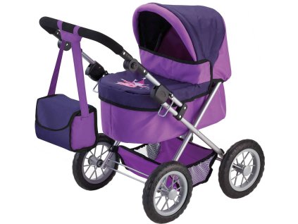 BAYER Kočárek hluboký fialový 67x41x67cm pro panenku miminko