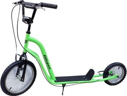 KUBISPORT Koloběžka Hurricane pro děti i dospělé 16"/12" zelená