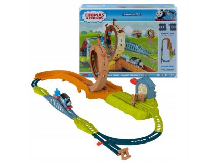 FISHER PRICE Vlaková dráha Tomáš a jeho přátelké - Údržbářská základna