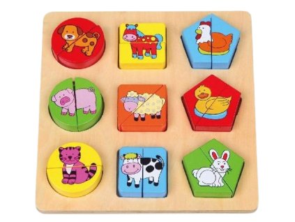 BABU - Puzzle vkládačka zvířátka z farmy